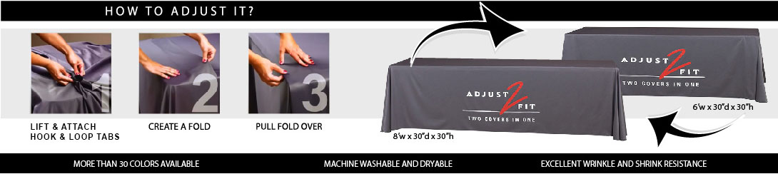 Twill Adjust 2 Fit Table Throw Covers