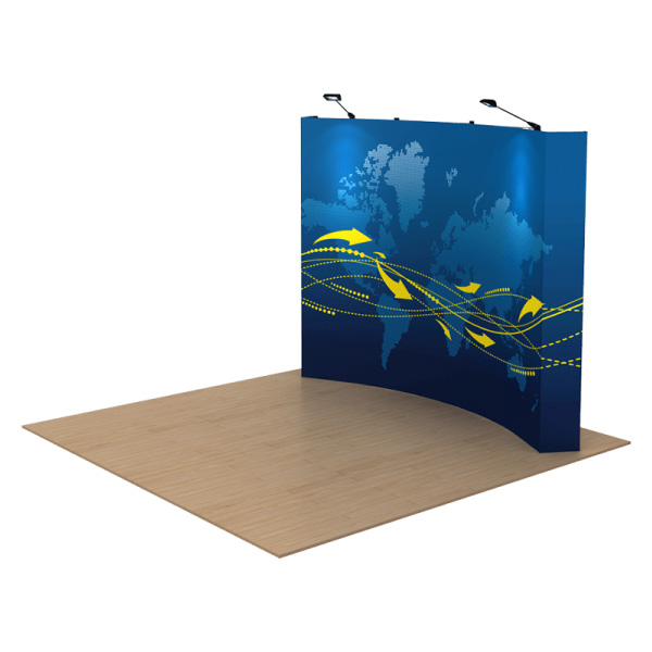 10′ Onefabric® Curved Pop Up Display 4x3