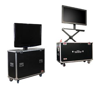 Monitor Lift Cases with Casters