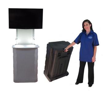 Portable Rolling Kiosks with Casters