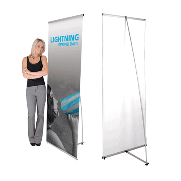 Lightning Spring Back Banner Stand