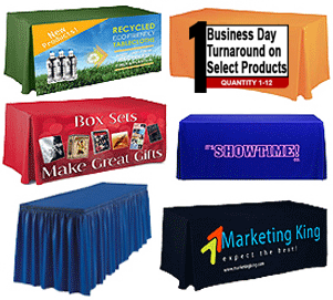 Exhibit table covers sale