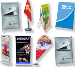 mini table top banner stands