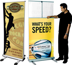 outdoor banner stands