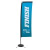 10' Sail Sign Rectangle Banner Stand With Scissor Base