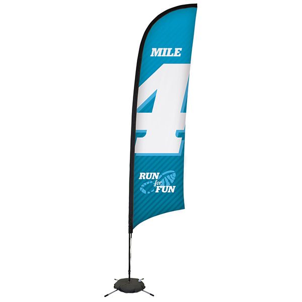 13' Premium Razor Sail Sign Banner Stand With Scissor Base