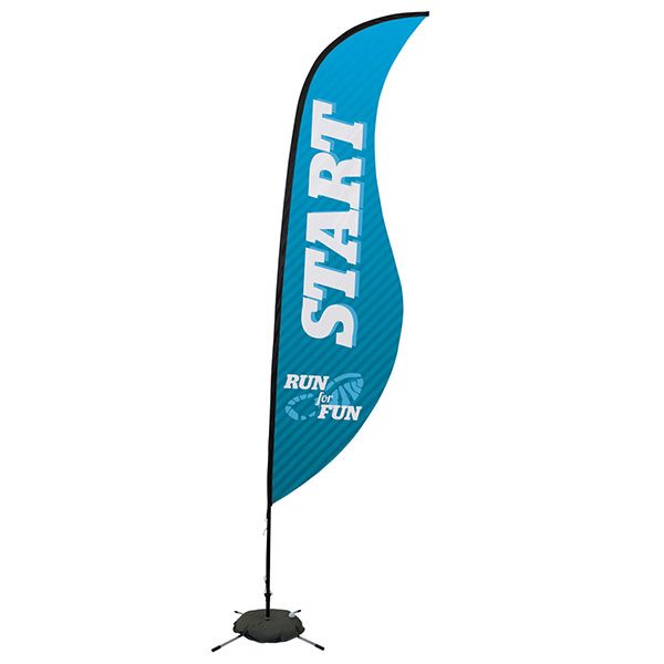 13' Sail Sign Sabre Banner Stand With Scissor Base