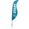 13' Sail Sign Sabre Banner Stand With Spike Base
