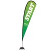 15' Sail Sign Tear Drop Banner Stand With Scissor Base
