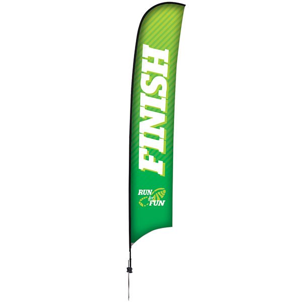 17' Premium Razor Sail Sign Banner Stand With Spike Base