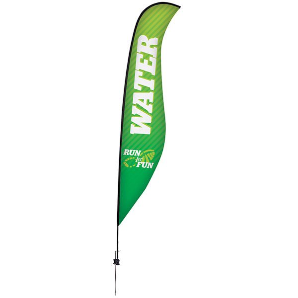 17' Sail Sign Sabre Banner Stand With Spike Base