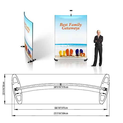 Grand Fabric Curved Wall Display 1