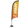 9' Premium Razor Sail Sign Banner Stand With Scissor Base