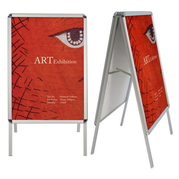 Banner Stands: OUTDOOR Double Sided Snap Frame Banner Stand