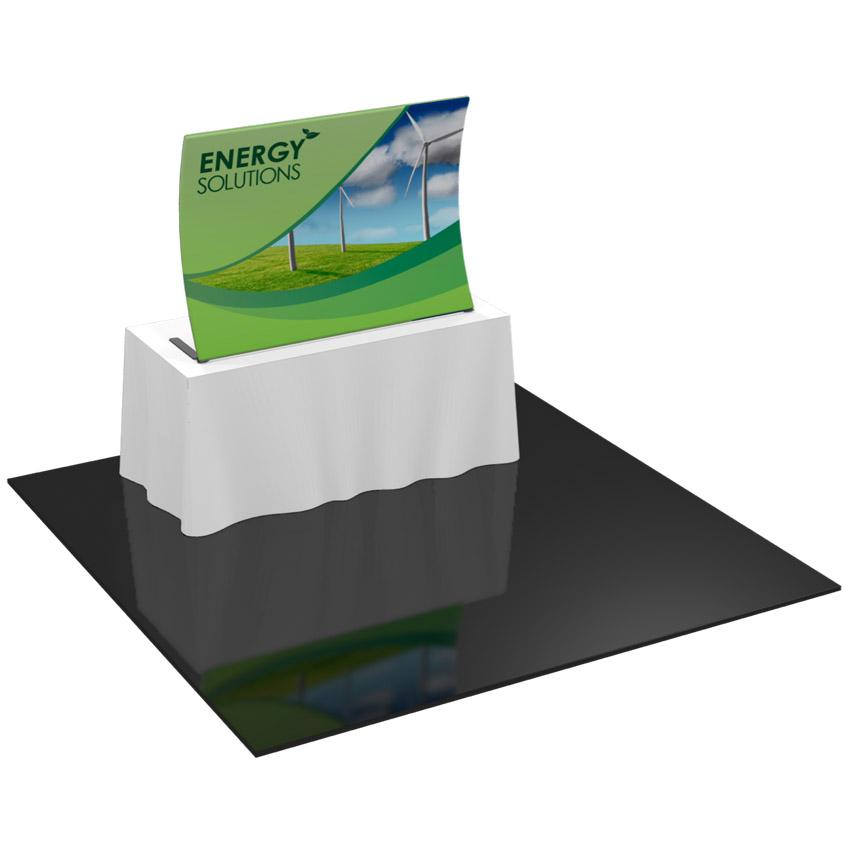 Table Top Formulate Master 1 Curved Fabric Display System