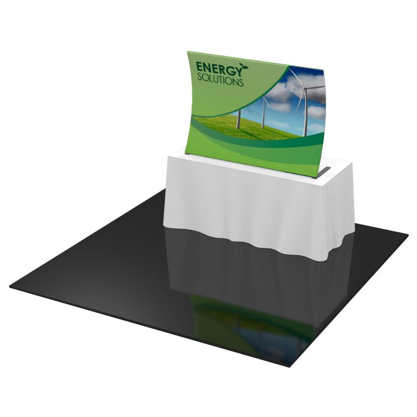 Table Top Formulate Master 1 Curved Fabric Display Backwall
