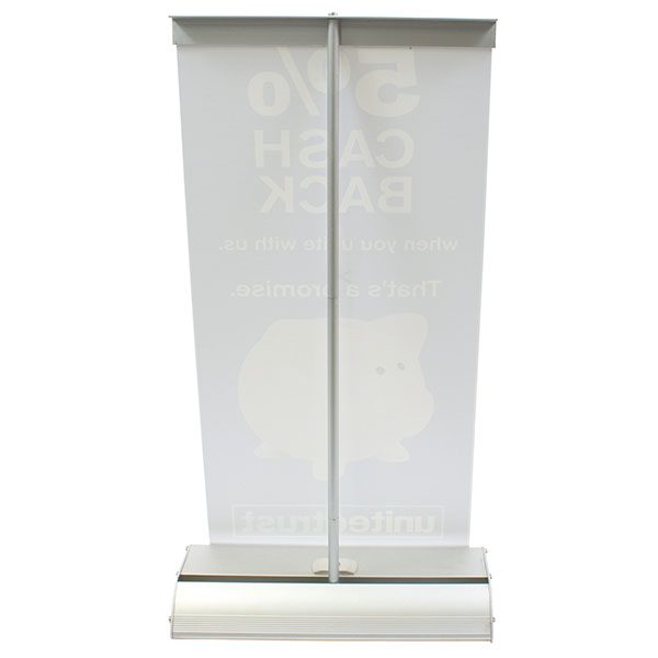 Deluxe Mini Retractor Retractable Banner Stand Back View