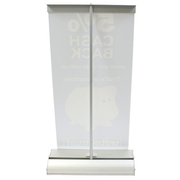 Deluxe Mini Retractor Retractable Banner Stand Back View