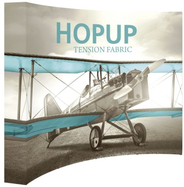 hopup 10ft full height curved tension fabric display