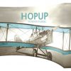 hopup 13ft full height curved tension fabric display with endcaps