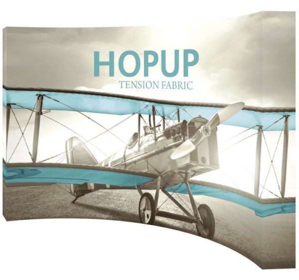 hopup 13ft full height curved tension fabric display with endcaps