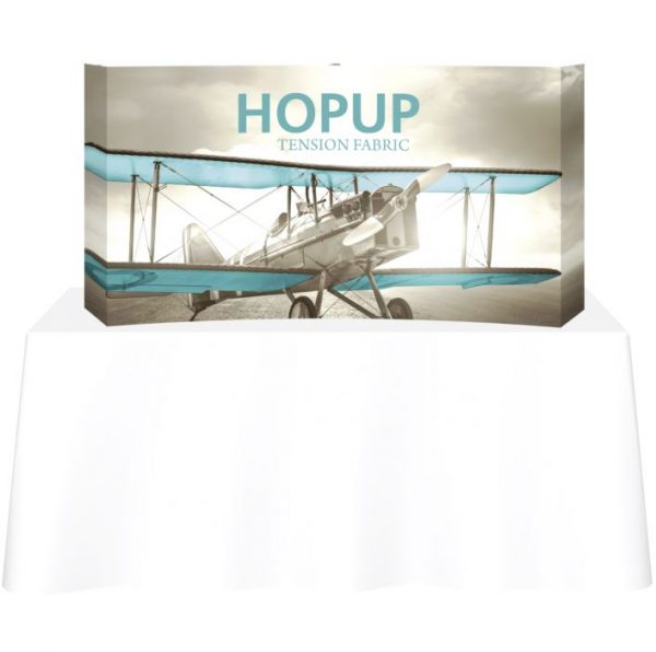 hopup 5ft curved table top display with end caps