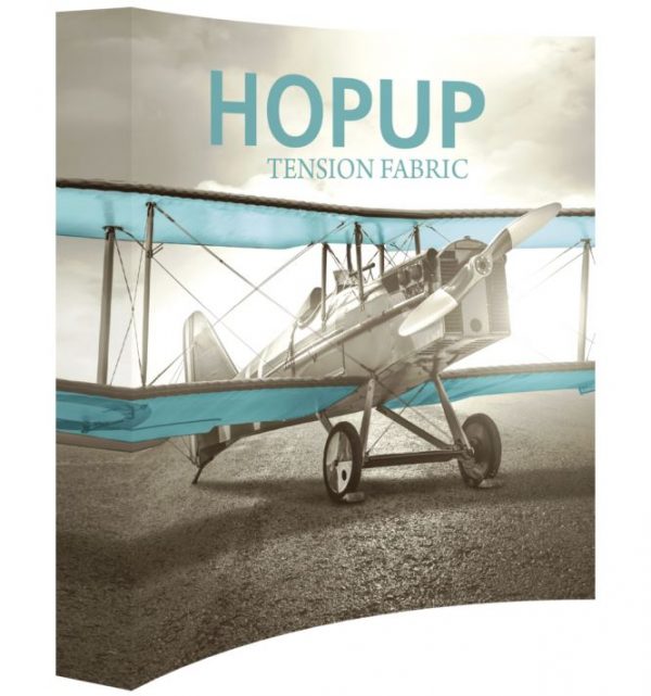 hopup 7.5ft full height curved tension fabric display