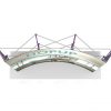 hopup 8ft curved tension fabric display frame view