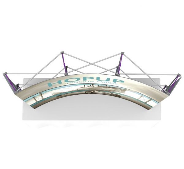 hopup 8ft curved tension fabric display frame view