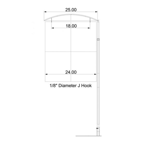 Quest Banner Sign Stand Diagram