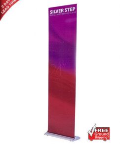 Details about   Silver Step 36" Retractable Banner Stand 36" wide With Case Silver Pull Up 