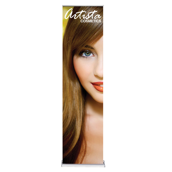 Silver Step Retractable Banner Stand - 24"