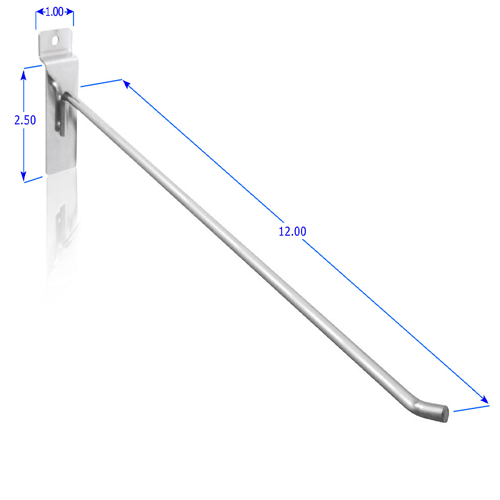 Free Standing SlatWall 12 inch Hook