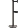 Beltrac-50-3000 Double Belt Stanchion 13ft Wrinkle Charcoal