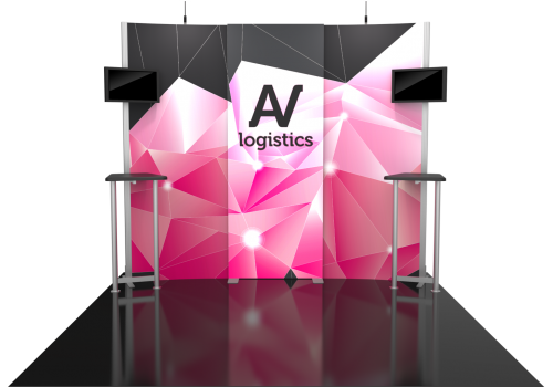 Hybrid Pro Modular Kit 01, hybrid trade show displays, Modular displays, hybrid display, hybrid exhibits, hybrid displays, custom modular exhibits