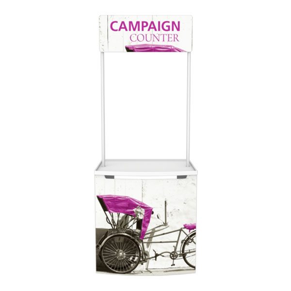 Campaign Promotional Counter For Indoors And Outdoors Front View