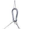Hanging Triangle 3D Display Rope Attached To Carabiner Snap Hook