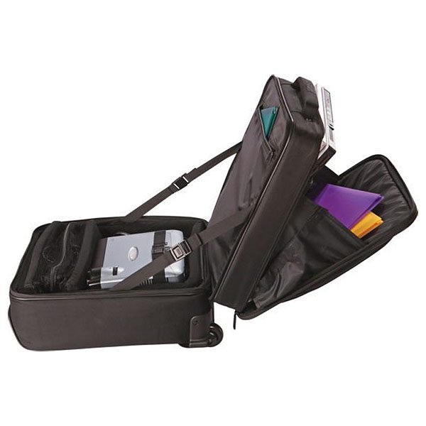 Laptop & Projector Case With Wheels And Pull Handle Inside View