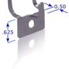 Free Standing SlatWall Pin Up Hooks