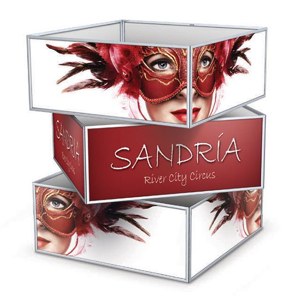 Square Perfex Floor Stacked Unit Without Hooks