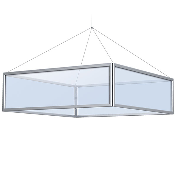 Square Perfex Sky Frame Hanging Display