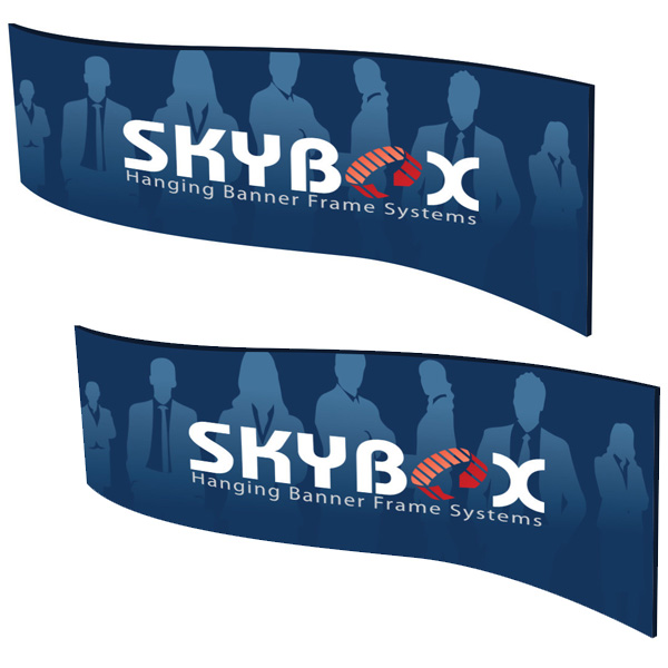Trade Show Display Hanging Skybox Wave Signs