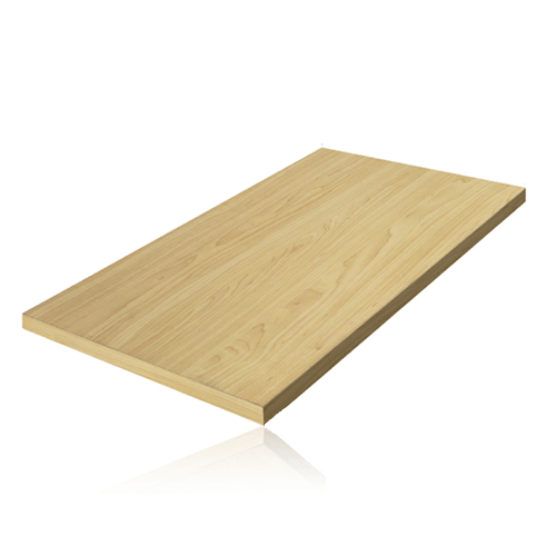 Free Standing SlatWall Wood Plank Shelf