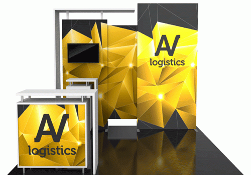 Hybrid Pro Modular Kit 03, hybrid trade show displays, Modular displays, hybrid display, hybrid exhibits, hybrid displays, custom modular exhibits
