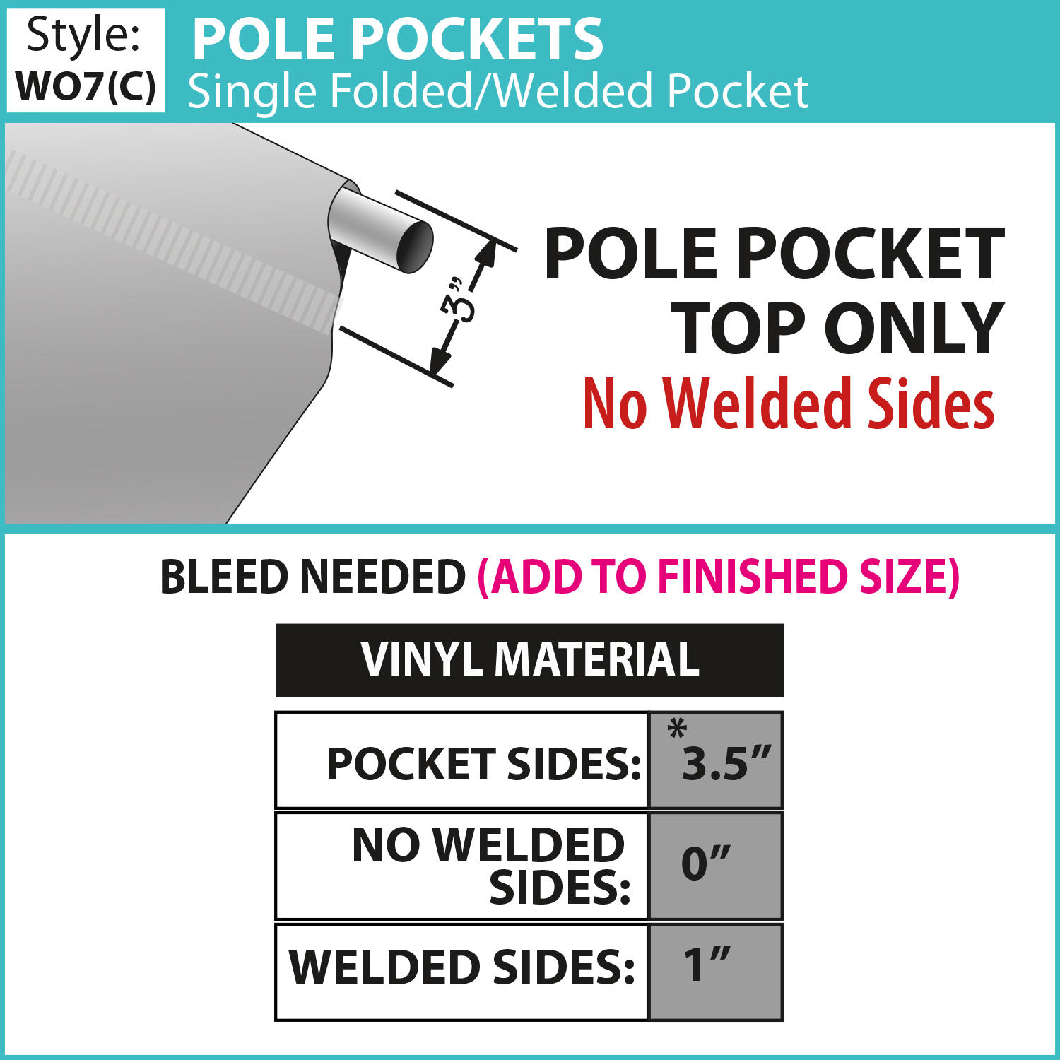 3″ Pole Pocket