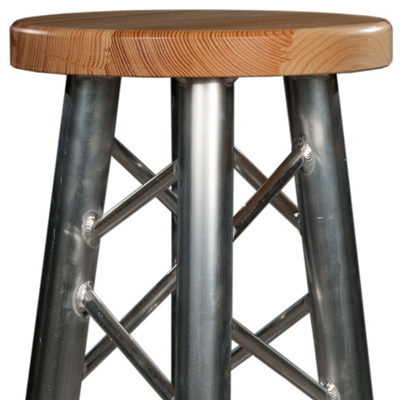 Straight leg top bar stools
