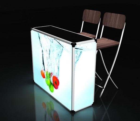 Light Counter with Bag and Fabric Graphics | LED Light Box Trade Show Counter Light Box Kits