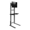 Freestanding Monitor Kiosk With Shelf Side View