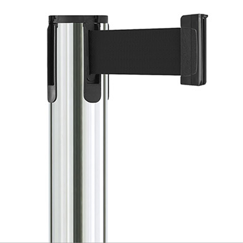 Contempo Retractable Belt Stanchion Polished Steel Belt