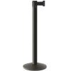 Contempo Retractable Belt Stanchion Wrinkle Black